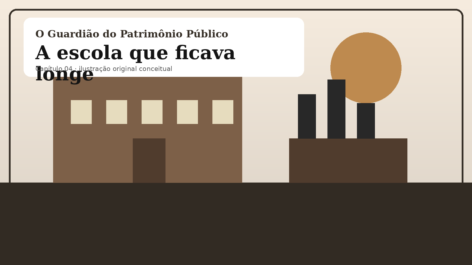 Ilustração original do capítulo 4: A escola que ficava longe