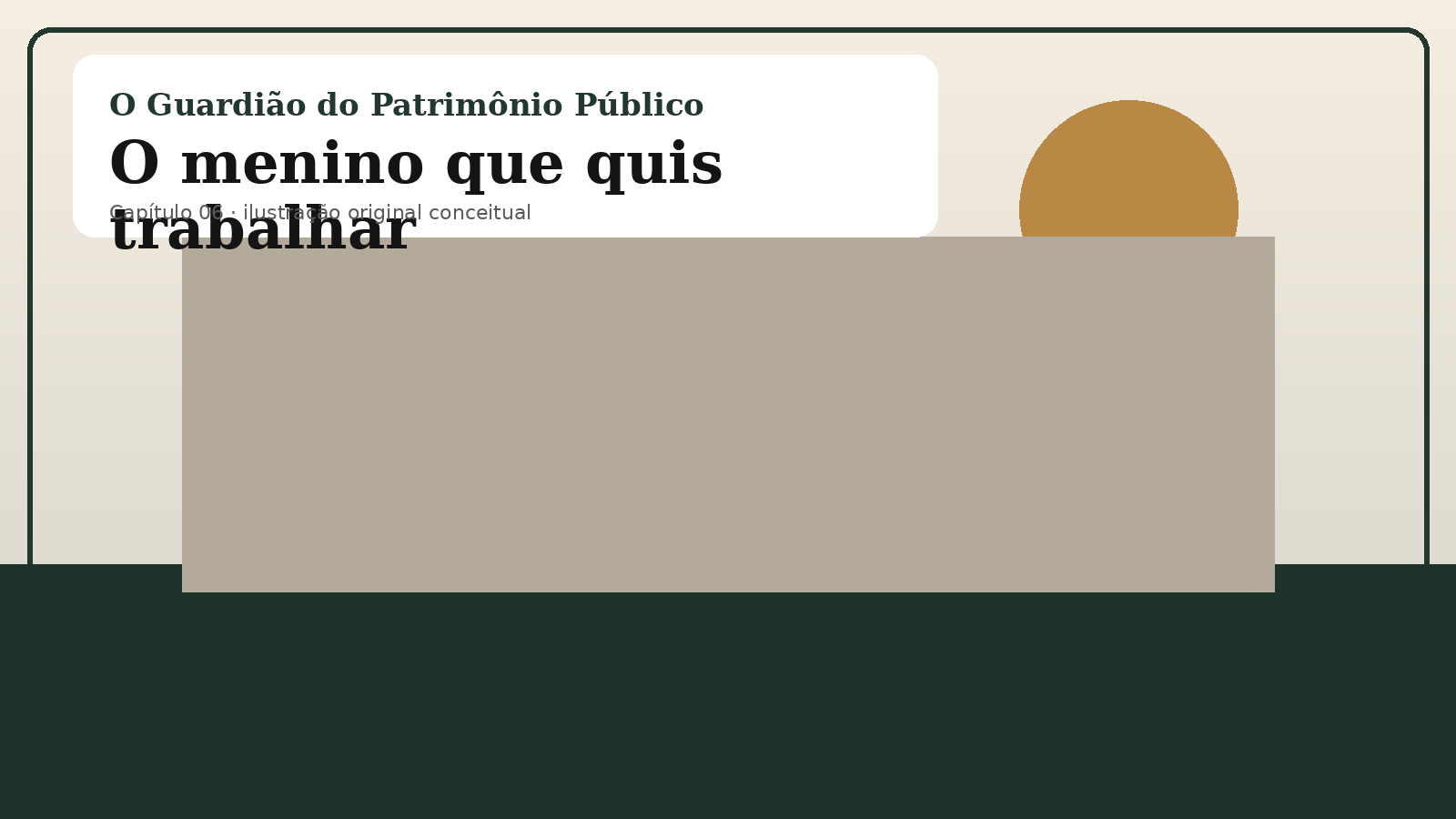 Ilustração original do capítulo 6: O menino que quis trabalhar