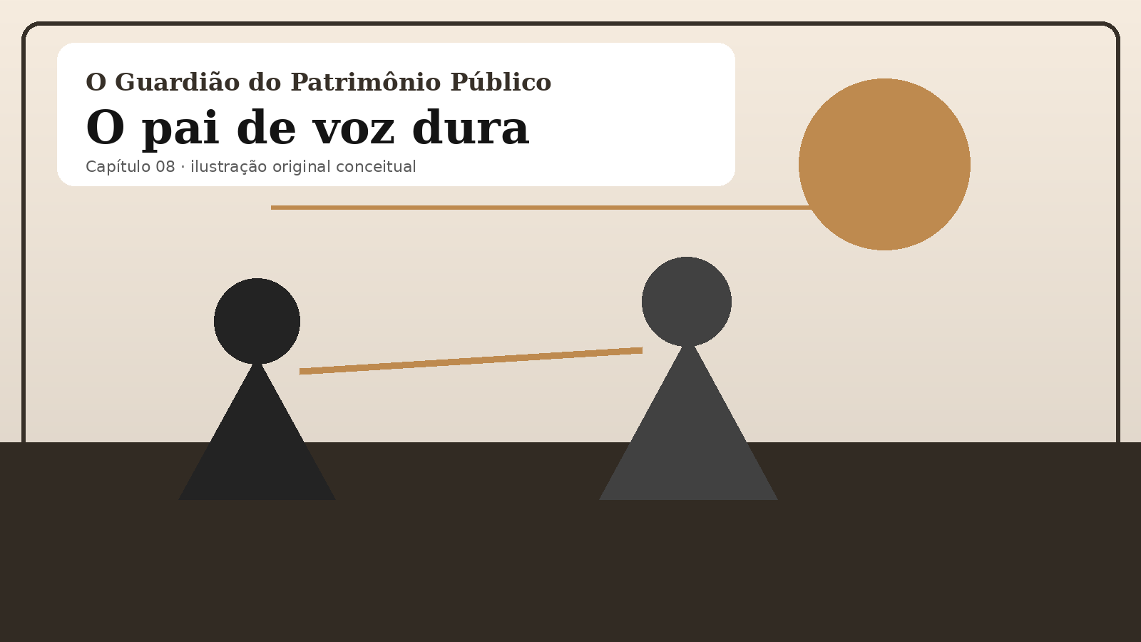 Ilustração original do capítulo 8: O pai de voz dura