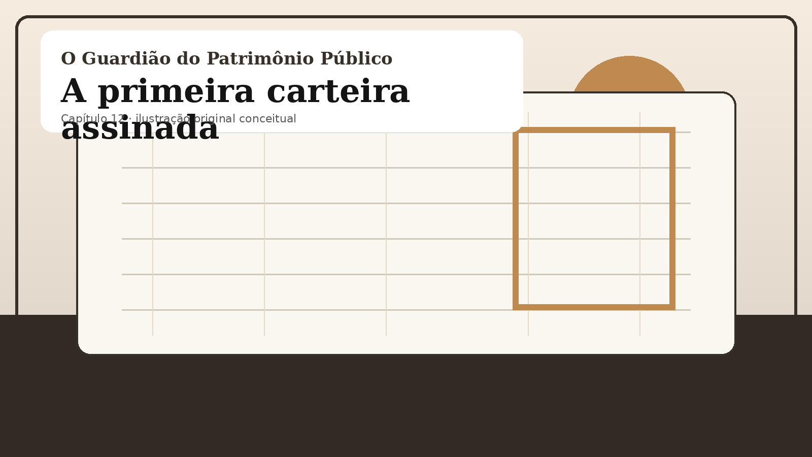 Ilustração original do capítulo 12: A primeira carteira assinada