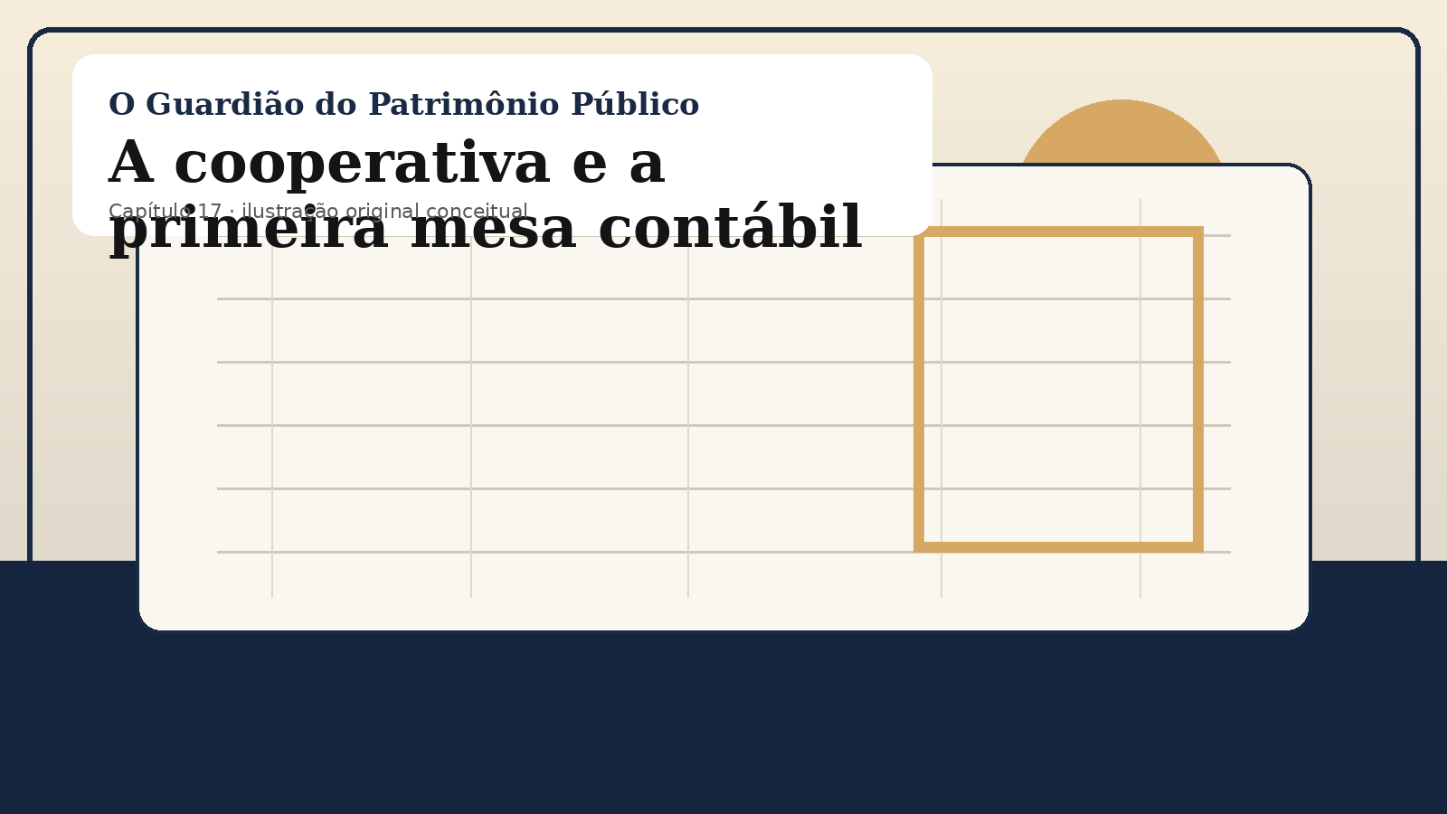 Ilustração original do capítulo 17: A cooperativa e a primeira mesa contábil