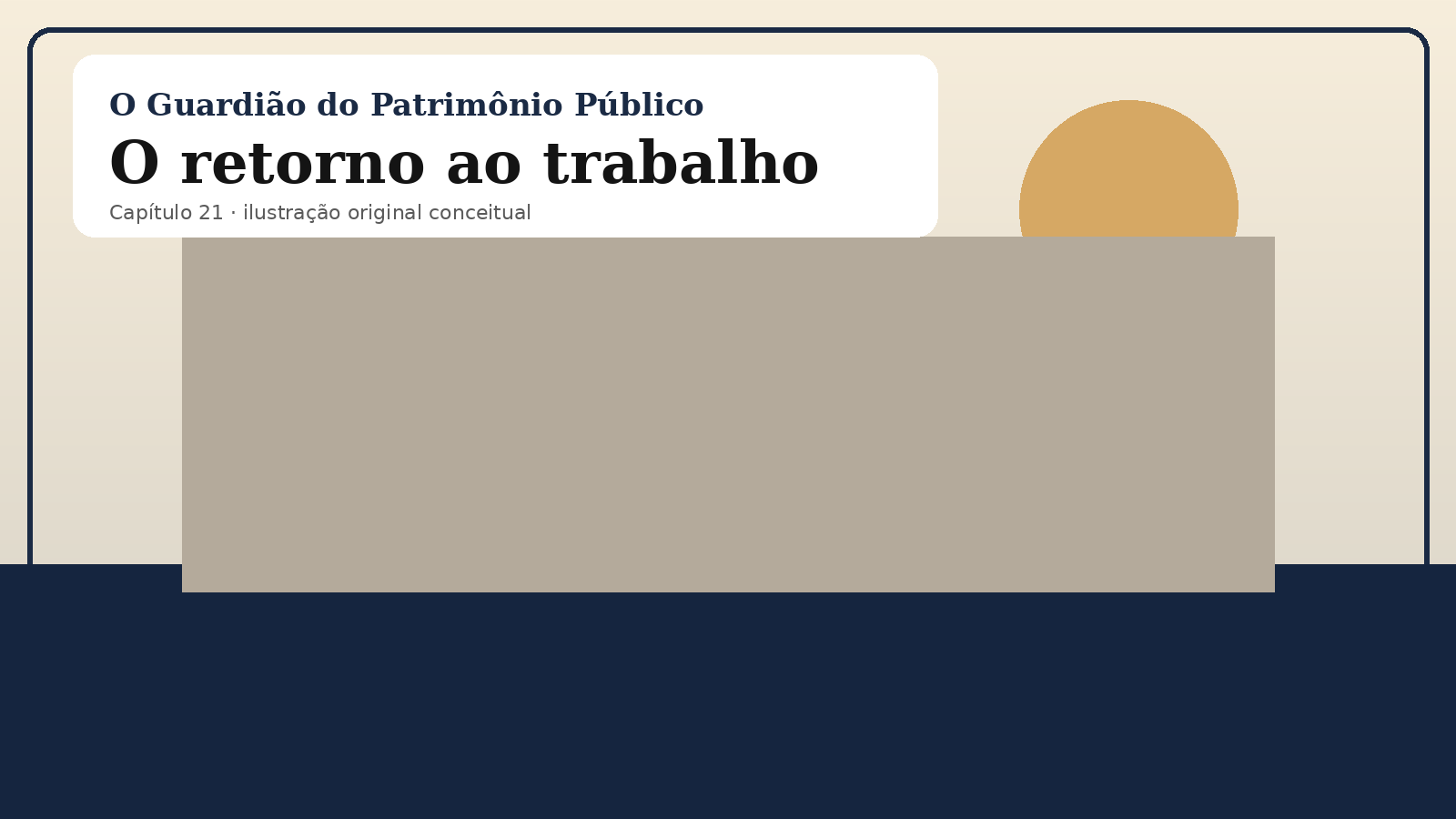 Ilustração original do capítulo 21: O retorno ao trabalho