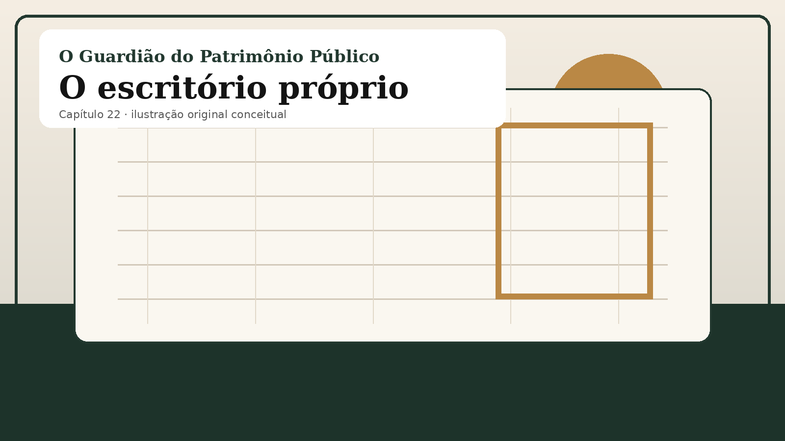 Ilustração original do capítulo 22: O escritório próprio