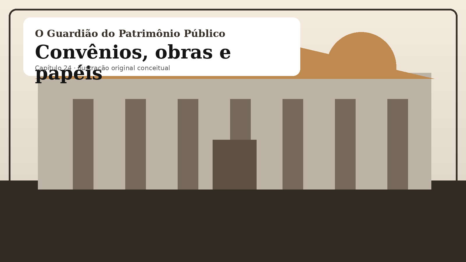 Ilustração original do capítulo 24: Convênios, obras e papéis