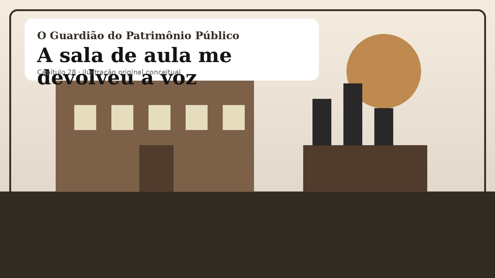 Ilustração original do capítulo 28: A sala de aula me devolveu a voz